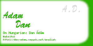 adam dan business card